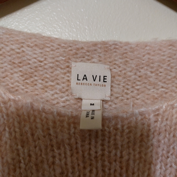 La Vie Rebecca Taylor Striped Textured Jumper Size M Colorblock modern - Picture 7 of 9